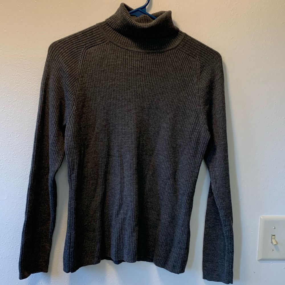 Parisian Signature Merino Wool Ribbed Turtleneck Sweater Size M Made Australia